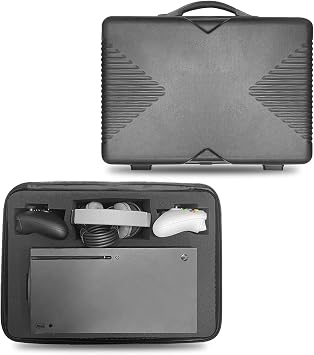 Xbox Series X Carrying Case, Compatible with XSX Console/Controllers/Headset/Games and Other Accessories - Protective Travel Case with Hard Shell & Customized Foam for Storage Original Xbox Style