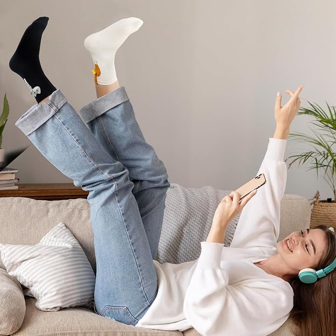 2 Pares Calcetines de Gato con Campanas para Mujer miniatura 2