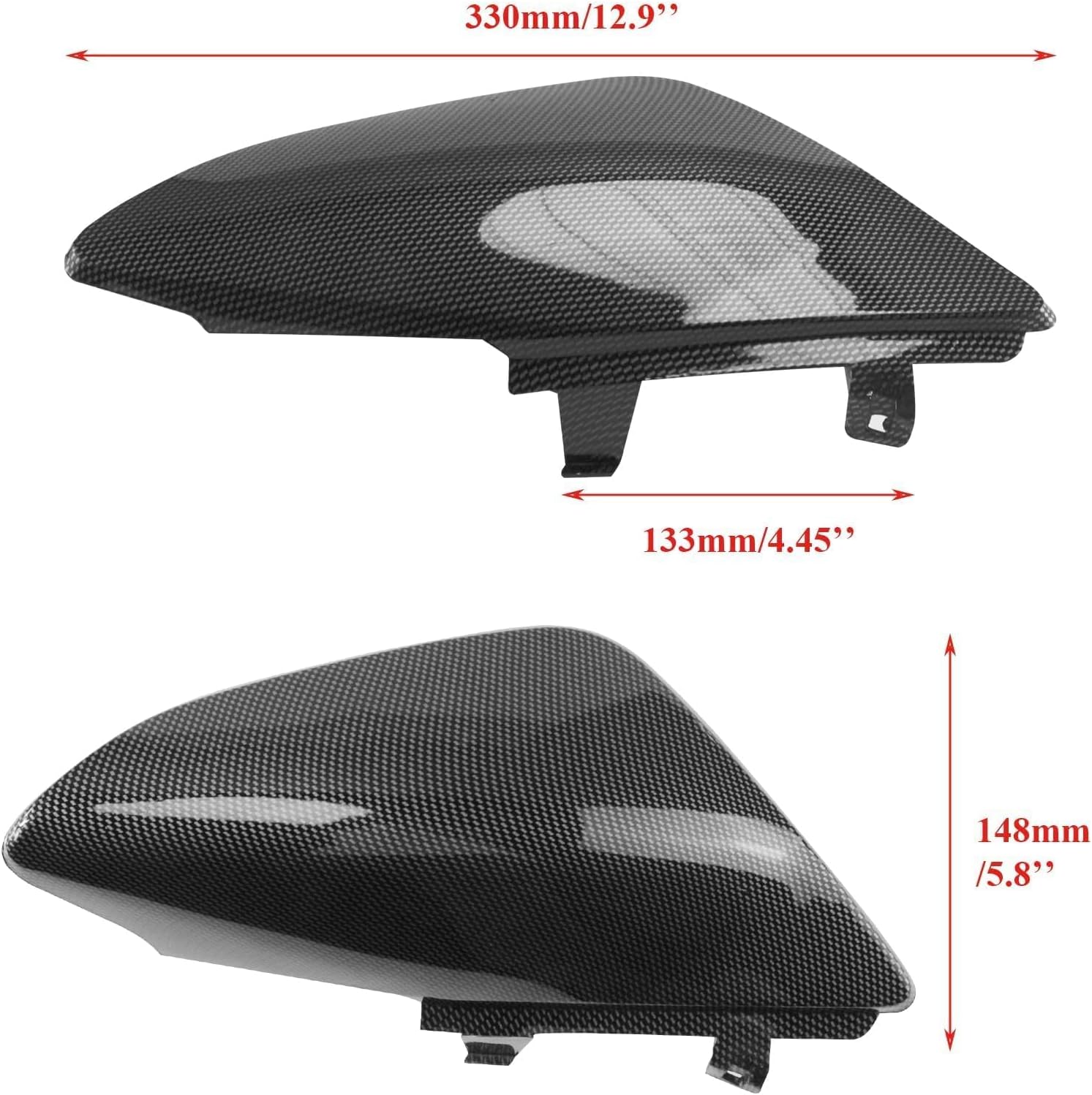 PRO BAT 7 PCs Carbon Fibre Plastic Fairing Fender Kit 125cc Dirt Pit Bike CRF50 Apollo Black