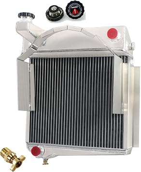 3 Row Core All Aluminum Radiator Assembly Compatible with 1958-1967 1959 1962 1963 1964 1965 Austin Healey Sprite, 1960-1966 1961 62 63 64 65 Mg Midget 948-1098, 0.9L and 1.1L L4 Gas Manual