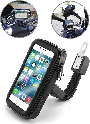 TecHERE BikeCase - Soporte Universal Movil Impermeable para Moto Motocicleta Scooter Esc?ter Vespa - Funda Tel?fono M?vil para Apple iPhone Samsung Galaxy Navegador GPS - Negro (Gran) TecHERE BikeCase - Soporte Universal Movil Impermeable para Moto Motocicleta Scooter Esc?ter Vespa - Funda Tel?fono M?vil para Apple iPhone Samsung Galaxy Navegador GPS - Negro (Gran)