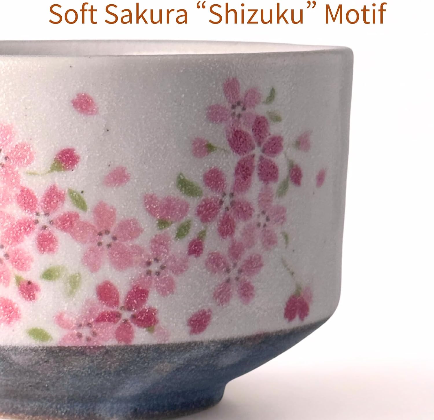Sakura Shizuku Matcha Bowl (Chawan) – 13.5 fl oz – Porcelain | Japanese Tea Bowl Mino ware Made in Japan
