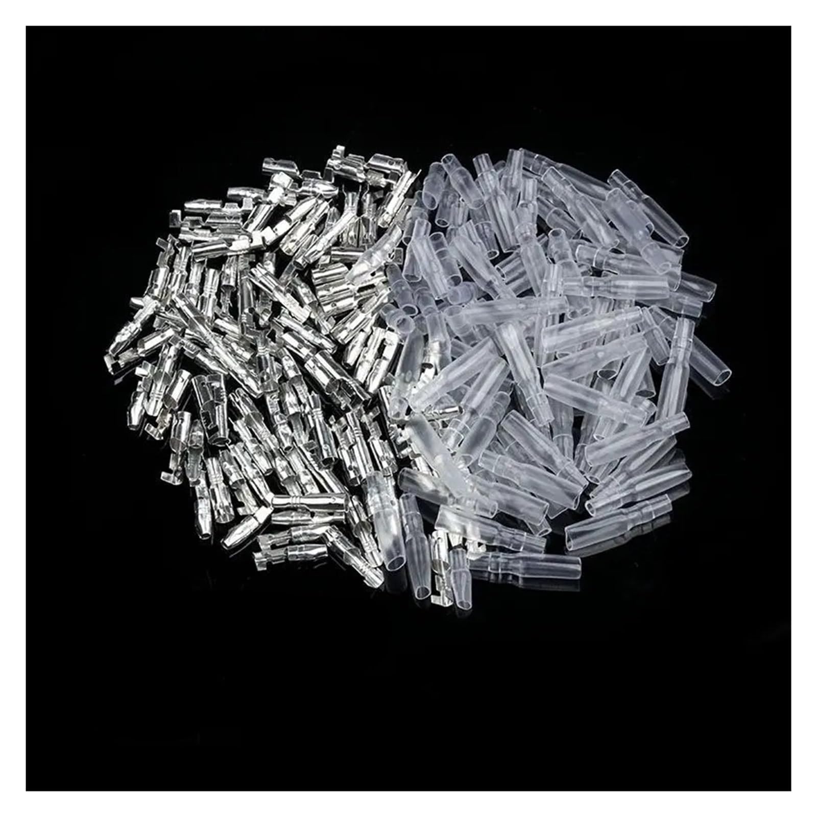 BKGWCSOR 200Pcs Female and Male Crimping Terminal Set 4mm Crimp Terminal Electrical Wire Connectors with Insulating Sleeves