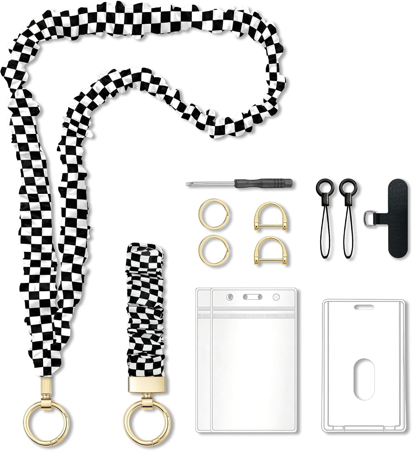 Scrunchie Lanyard for ID Badges - Elastic Cute Teacher Lanyard with ID Holder for Office Staff, Teacher Appreciation image 5