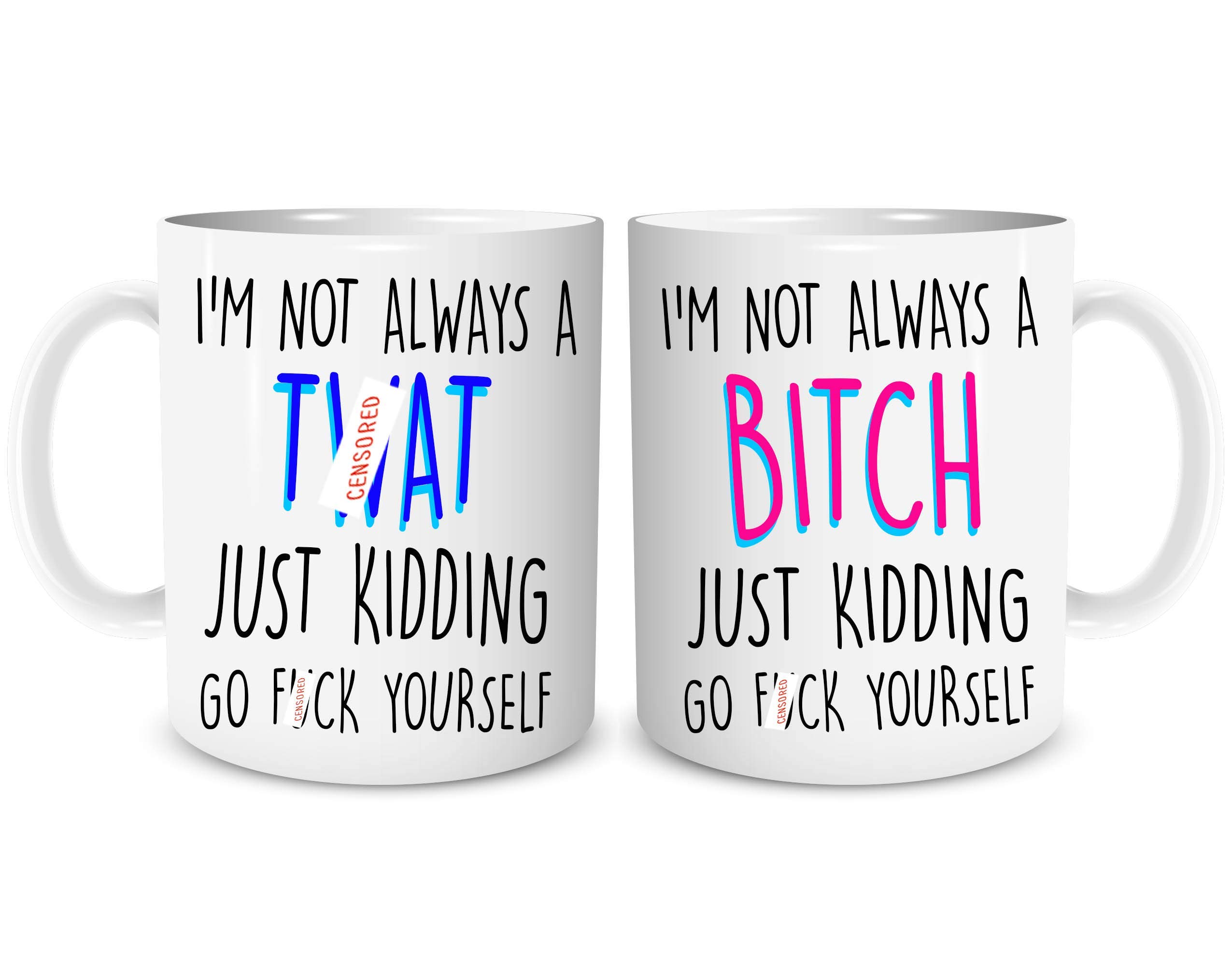 Peachy Antics White Funny Mugs Couples Mug Set Gift Couples Engagement Wedding Gift Valentines Present Novelty Banter Arsehole Mugs Bitch Mug Gift Wsdmug1374