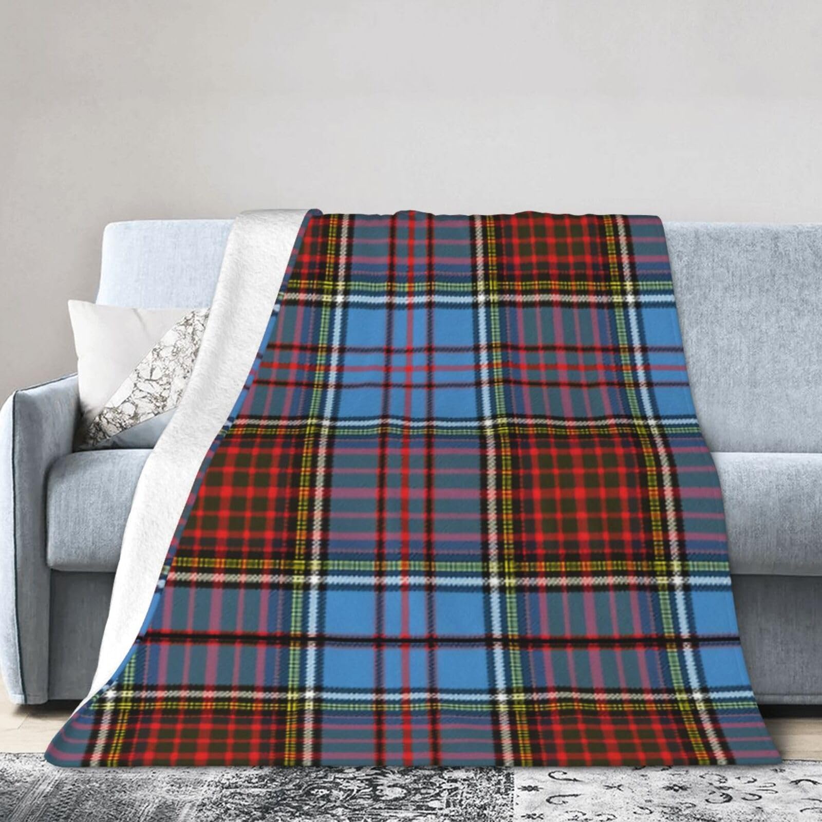 ERTDFXCV Clan Anderson Tartan Blanket 50"x40"