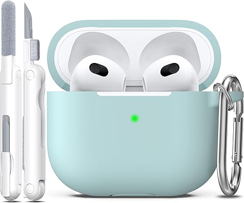 Miniatura 101 de Funda para AirPods con llavero, protección completa, de silicona, accesorios para AirPods, funda para hombres, mujeres y adolescentes, con estuche