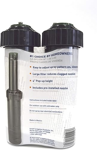 Miniatura 7 de Orbit Watermaster 55461 Voyager - Cabezal de aspersor ajustable de 4 pulgadas, color negro, 2 unidades (paquete de 2)