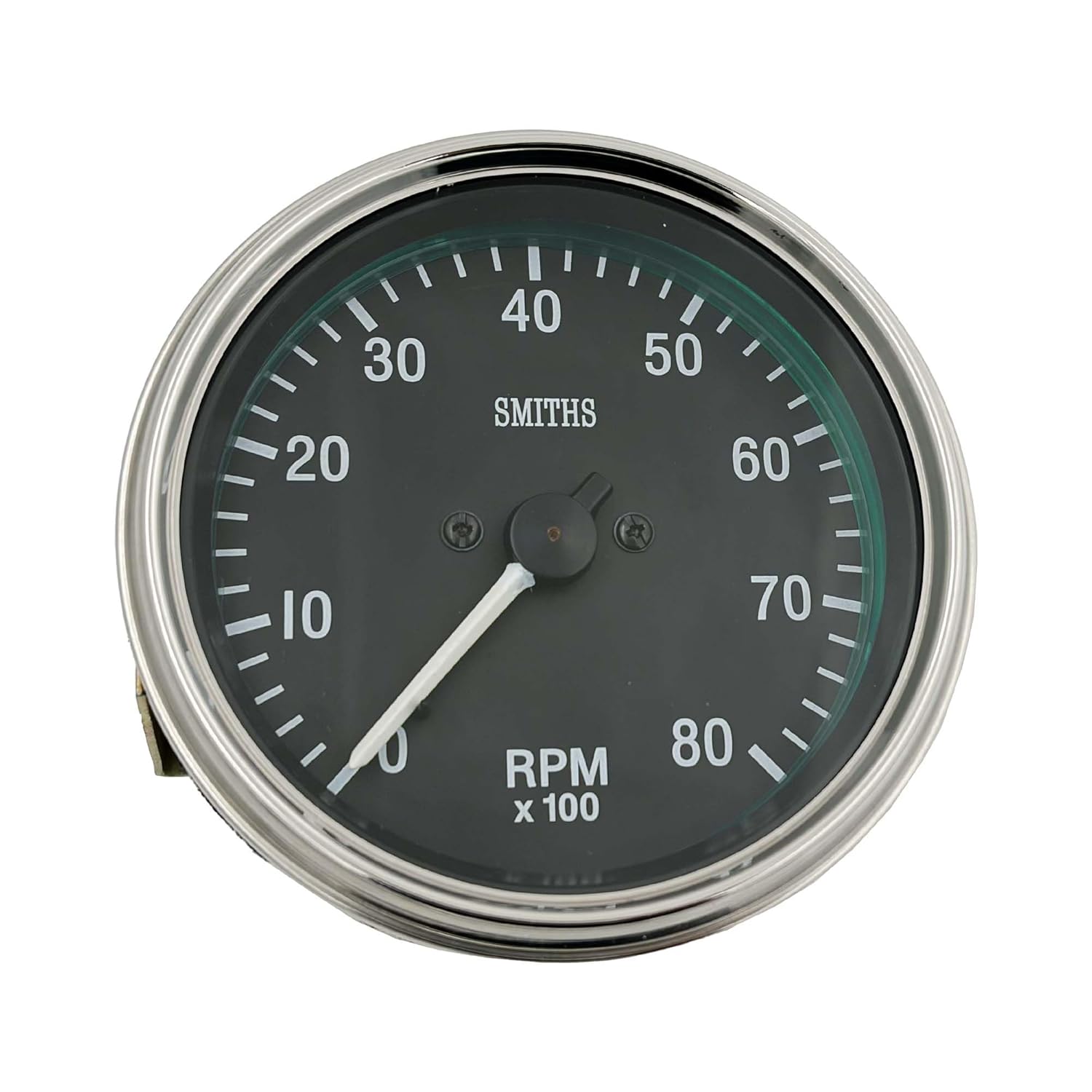 Smiths Tachometer RPM 85 MM Replacia Mechanical Tachometer 0–80 RPM Clockwise Vintage Style Analog Dial – Part YC – for Classic Cars, Boats, Industrial Panels