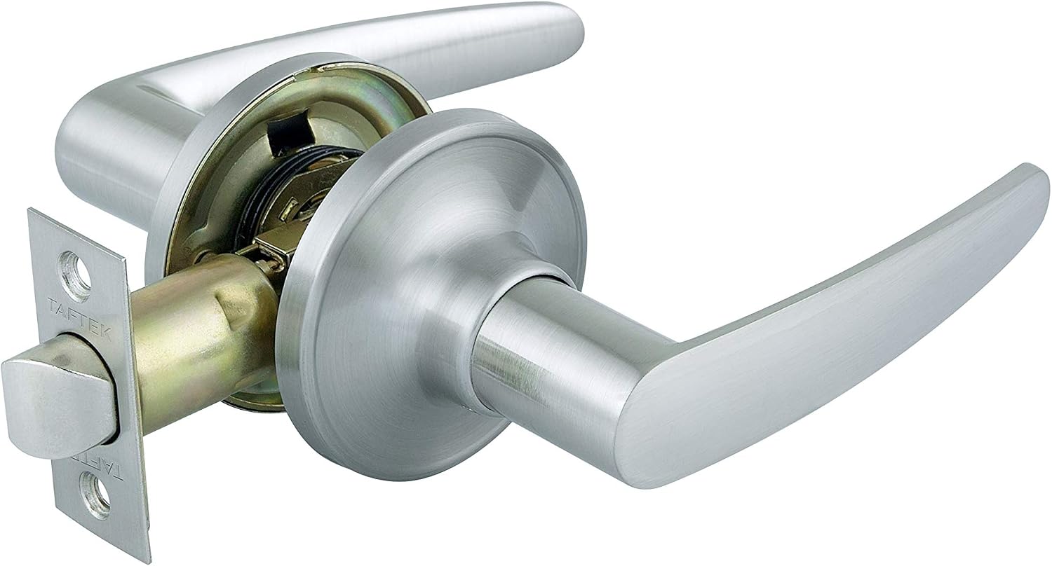 Taftek AML203 Straight Passage Lever in Satin Nickel