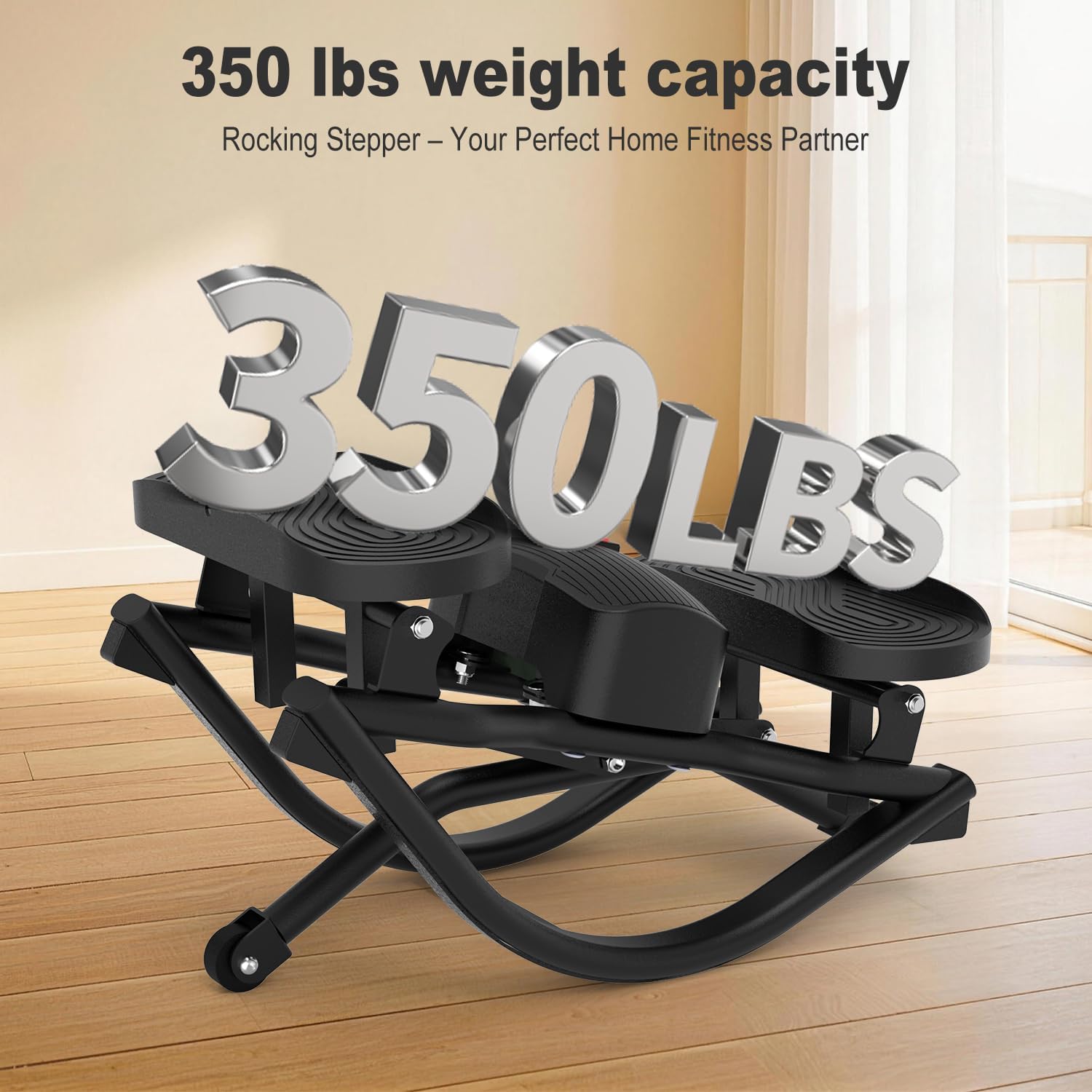 HOTWAVE Rock Stepper, The Rock Stepper Side to Side Exercise Machine with Oversized Pedals – 350lbs Capacity Low Impact 3D Motion Stair Stepper for Cardio Exercise at Home