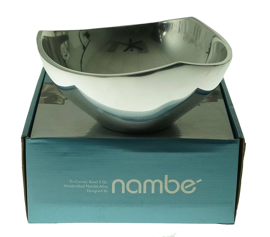 Nambe　皿 Amazon.com | Nambe Tri-Corner Salad Bowl | Chilled Serving