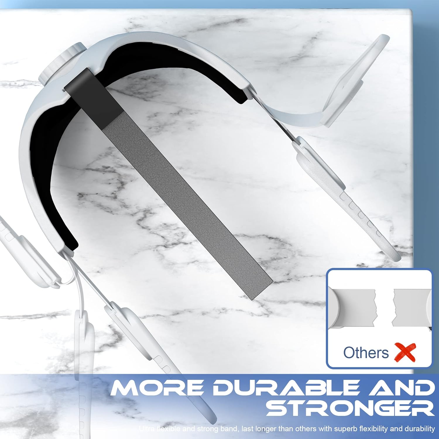 Top Brands Orzero Head Strap Compatible for Meta Quest 2, Oculus Quest 2 Accessories with Head Cushion, Replacement for Elite Strap Comfortable Protective Reduce Pressure - White