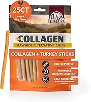 Vista 19 de Wild Eats Palitos de Colágeno de Pato Real Retriever para Perros, (15 Unidades) - Golosina Masticable para Perros de Larga Duración, Sin Cuero