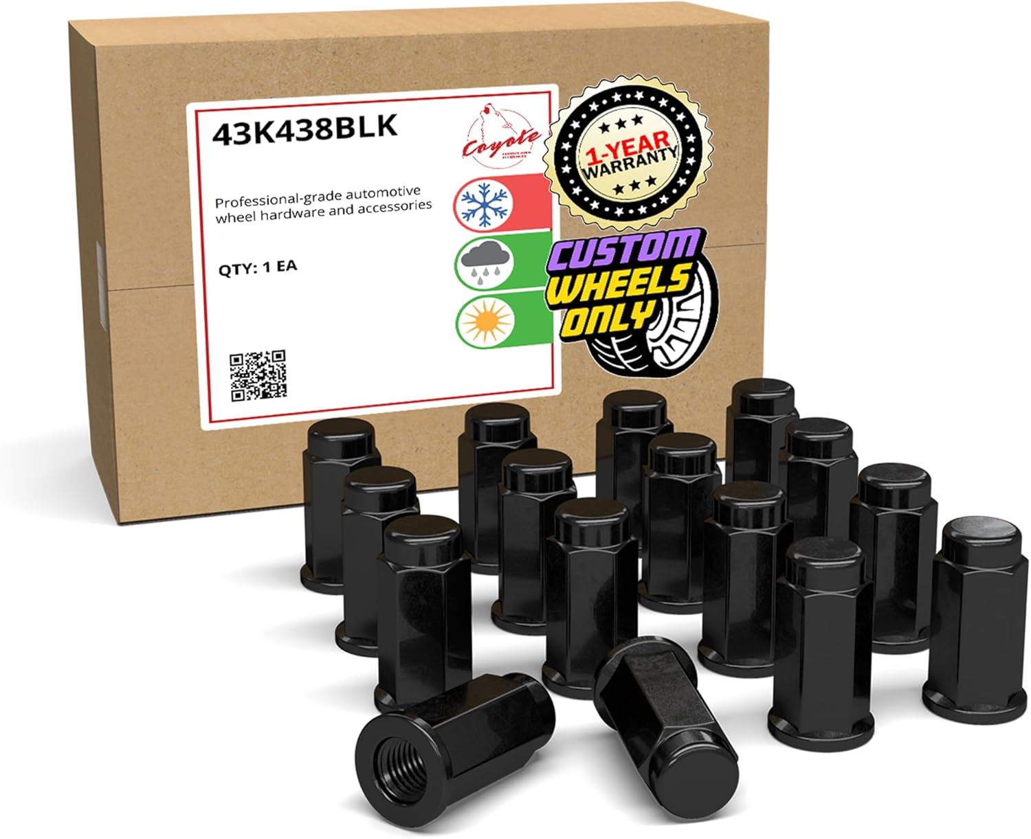 Wheel Accessories Parts 16 Pcs M10x1.25 Thread Spike Spline 3.35" Long Lug Nuts Chrome Spline Hex Fits Artic Cat ｜ Can Am ｜ Honda ｜ Kawasaki ｜ Polaris ｜ Suzuki ｜ Yamaha