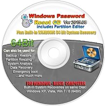 LATEST VERSION 2015.07 Recovery Boot Password Reset CD Plus for Windows XP, Vista, 7, 8 All Versions of Windows