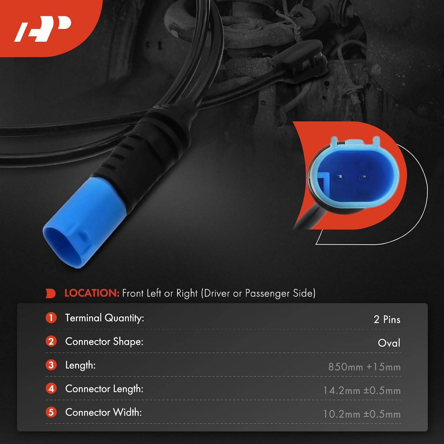 A-Premium Front Disc Brake Pad Wear Sensors Compatible with BMW X5 2019-2021, X7 2019-2021, X6 2020-2021