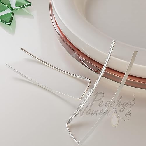 Miniatura 4 de 925 Sterling Silver Ear Climbers Pair For Ear - Cute Ear Crawlers Single Piercing Long Ear Jewelry - 20 Gauge Ear Piercing