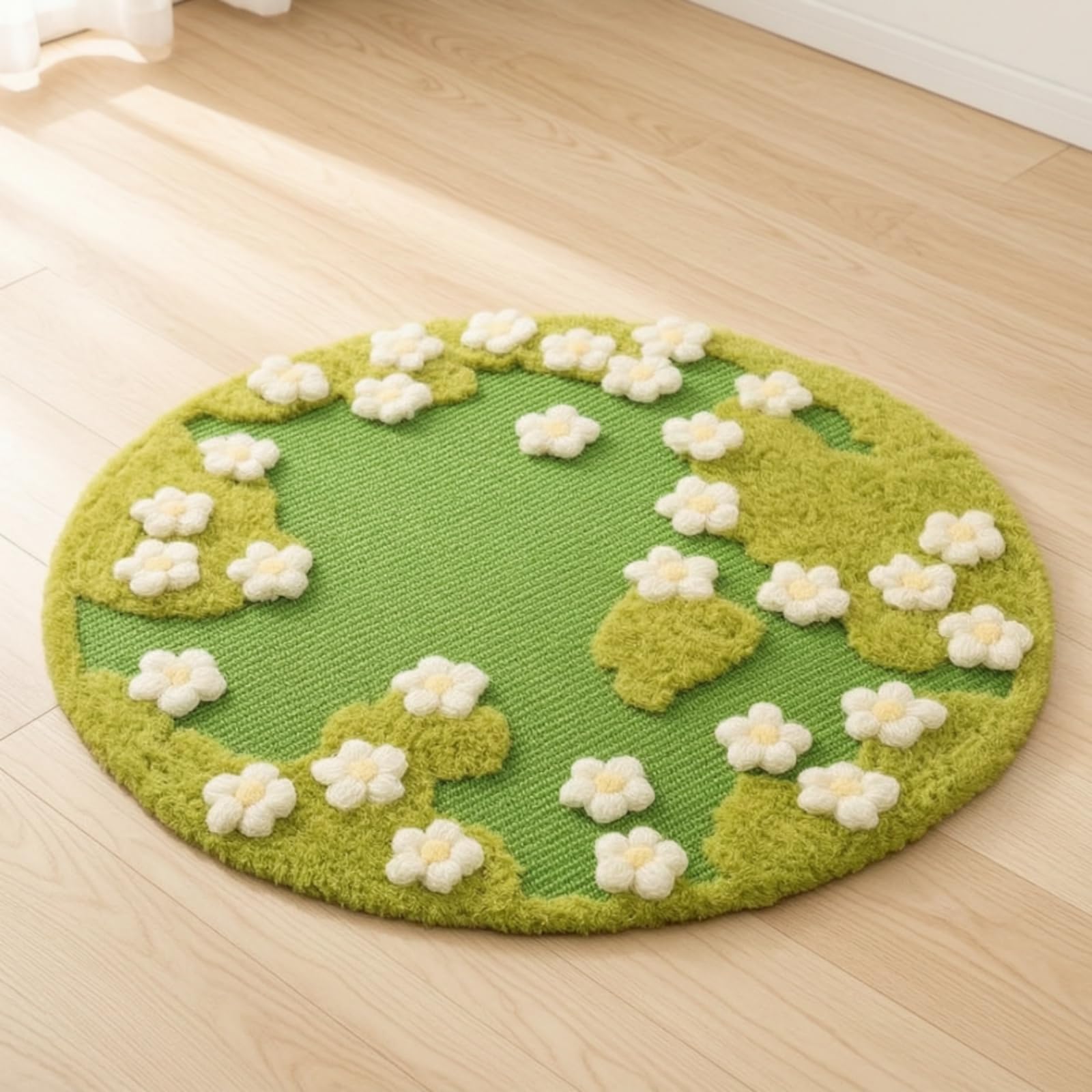 Baoblaze Tapis Grattage Circulaire pour Chat avec Texture Mixte Vert Tissé et Moelleuses pour Détourner s Sols et Meubles Précieux Confortable pour avec Animaux