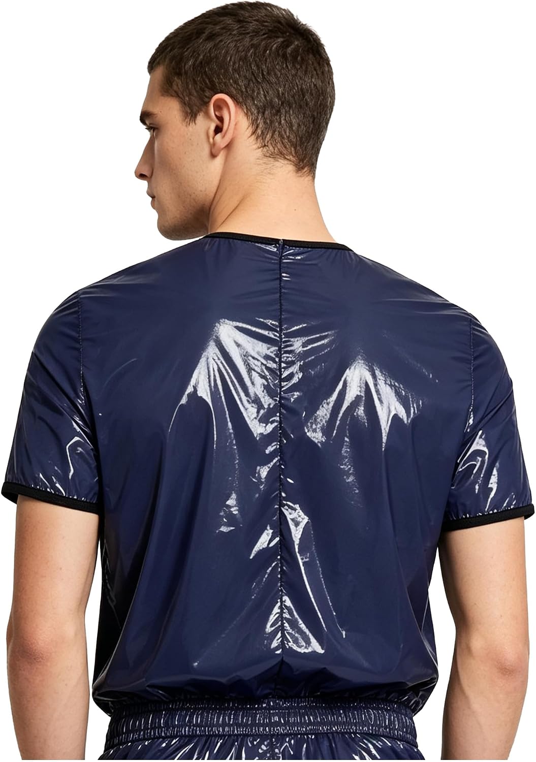Adult Waterproof Shirt Gym Tops Round Neck Rain Shirts | Adaptive Shirts,Sanua Shirt,Workout Training Blouses,Night Club Going Out Tee,Easy To Wear,Waterproof and Leakproof