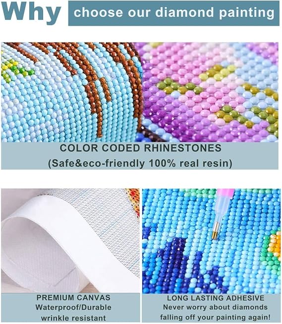 Diamond Art Kit Mosaic Art Diamond Bead Painting Kit 5D Diamond Painting Kit Bead Art Full Paste Type Diamond Painting Cross Stitch Kit Embroidery Kit Anime Girl, D, 11.8 x 15.7 inches 30 x 40 cm