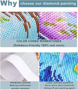 Diamond Art Kit Mosaic Art Diamond Bead Painting Kit 5D Diamond Painting Kit Bead Art Full Paste Type Diamond Painting Cross Stitch Kit Embroidery Kit Anime Girl, D, 11.8 x 15.7 inches 30 x 40 cm
