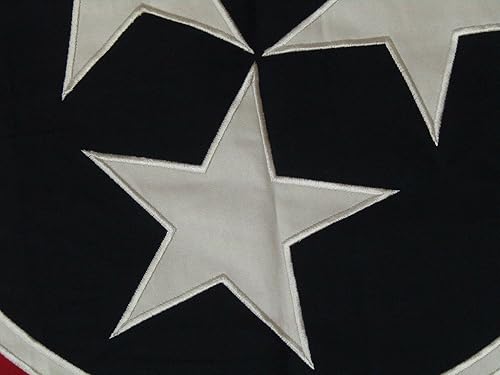 Miniatura 7 de Premium 3x5 Embroidered Tennessee TN State 100% Cotton 3'x5' Flag 3 Clips
