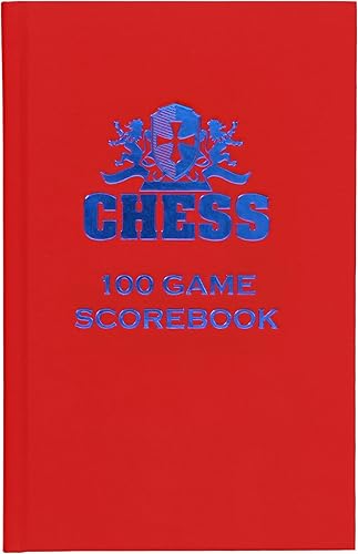 WE Games Libro de puntuación y notación de ajedrez - Libro de ajedrez de tapa dura con 100 páginas, ideal para clubes y torneos