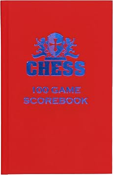 WE Games Chess Scorebook & Notation Book - Hardcover Chess Book with 100 Pages, Ideal for Clubs & Tournaments