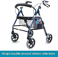 Vista 3 de High Road Bolsa compacta para andar, mochila lateral para silla de ruedas y bolsa para scooter con bolsillos de fácil acceso y correas ajustables