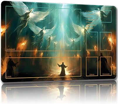Playmat for MTG, with Free Storage Bags,Game Mat 24 x 14 inches, TCG and Board Game Mats for Cards Auxiliary Combat