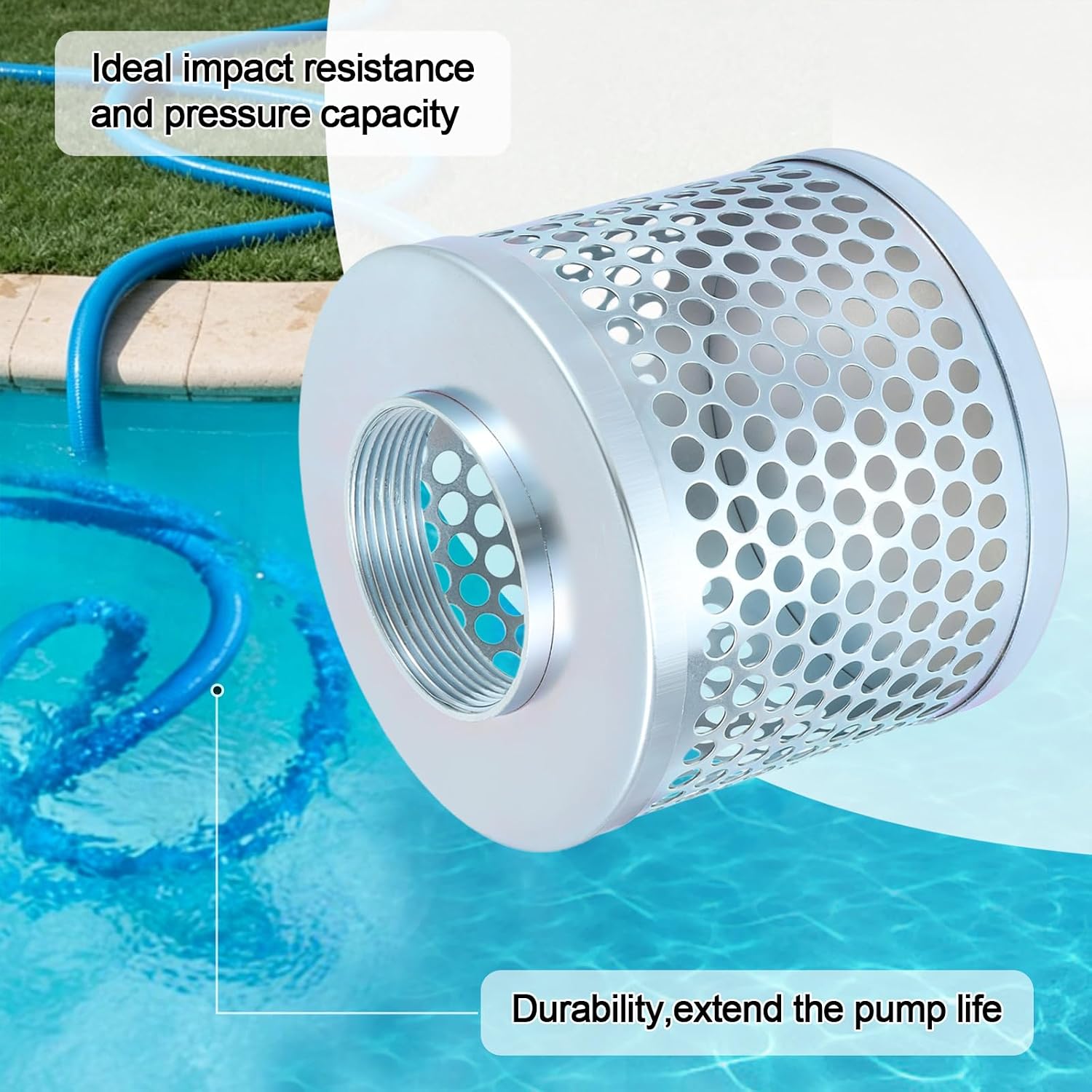 Carbon Steel Round Hole Suction Strainer Filter for Water Pumps - 3 inch