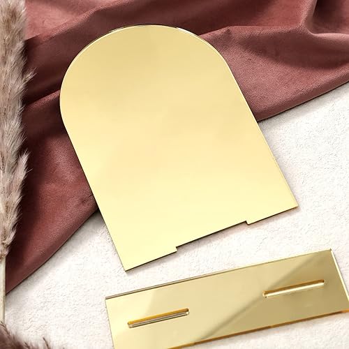 Miniatura 101 de UNIQOOO Paquete de 10 letreros de mesa de acrílico esmerilado de 8 x 10 pulgadas para boda con soportes, 1/8 pulgadas de grosor, hoja de letrero