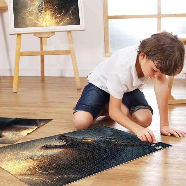 Foto 4 de 6 de Rompecabezas para Adultos 1000 Piezas Fenrir Lobo Desencadenado Juguetes para aliviar el estrés con póster…
