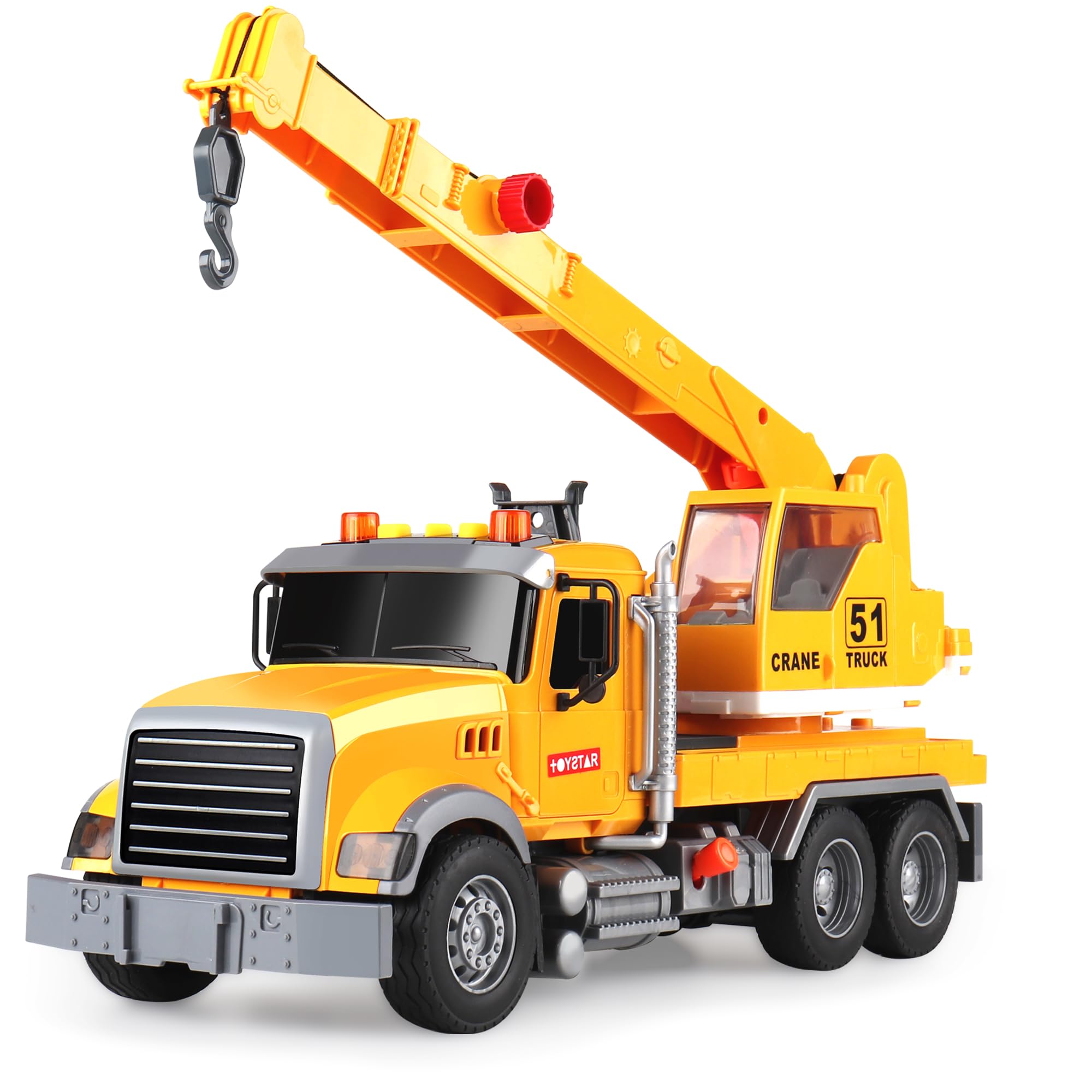Dwi Dowellin Toys for 3 Years Old Boys Girls Kids,Construction Toy Crane Truck with Lights and Sounds