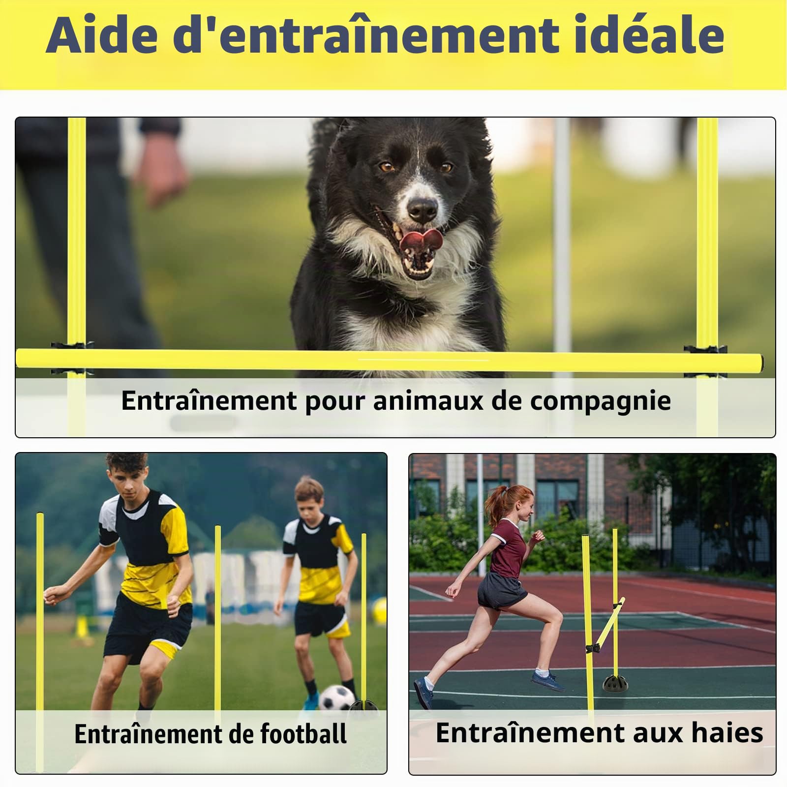 Kit d'obstacles multifonction pour entraînement conditionnel, rebond, dribble et mobilité