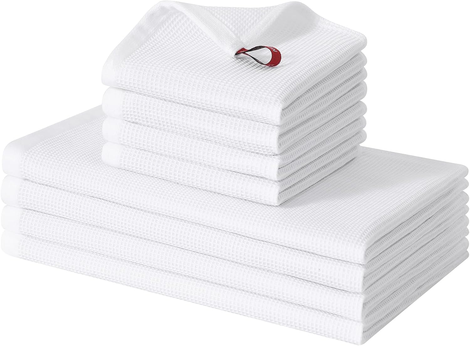 Homaxy 100 Cotton Kitchen Towels and Dishcloths Sets