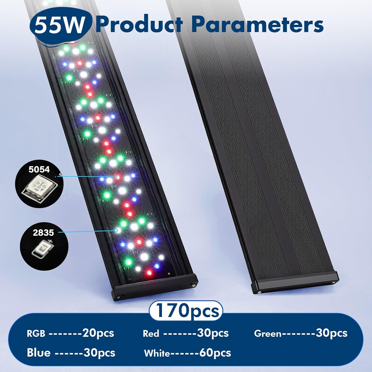 hygger Auto On Off Aquarium LED Light, 4 Mode Lighting Full Spectrum Fish Tank Light 24/7 Timer Colorful Fish/Sun/Nightlight/WRGB Cycle for Freshwater