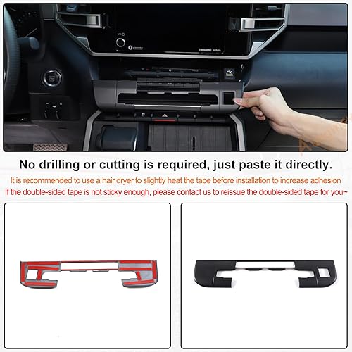 Miniatura 4 de Cubierta de ajuste de control de clima de aire acondicionado para automóvil Toyota TundraSequoia 2022-2024 Control central de camión AC Botón de