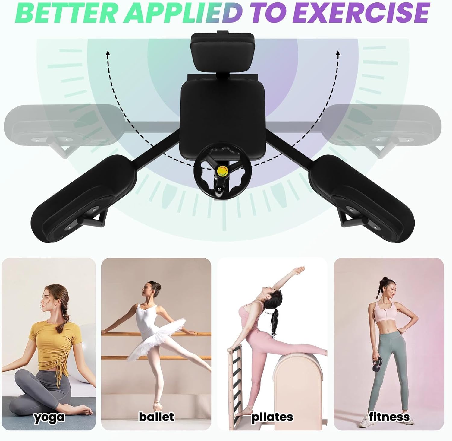 400LBS Leg Stretcher Machine, 180° Adjustable Split Machine for Flexibility​ with Leg Muscle Relief, Professional Hip Stretcher Machine​ with Quiet Silent Wheels for Home Gym, Dance, Yoga