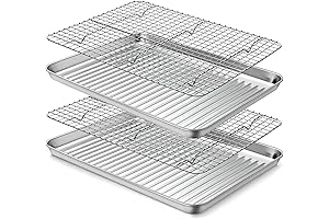 Baking Sheet and Cooling Rack Set, Oven Pan with Wire Rack