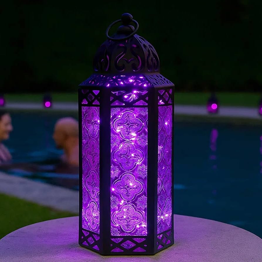 Amazon.co.jp: 10.5インチ パープルメタル モロッコ風装飾キャンドル