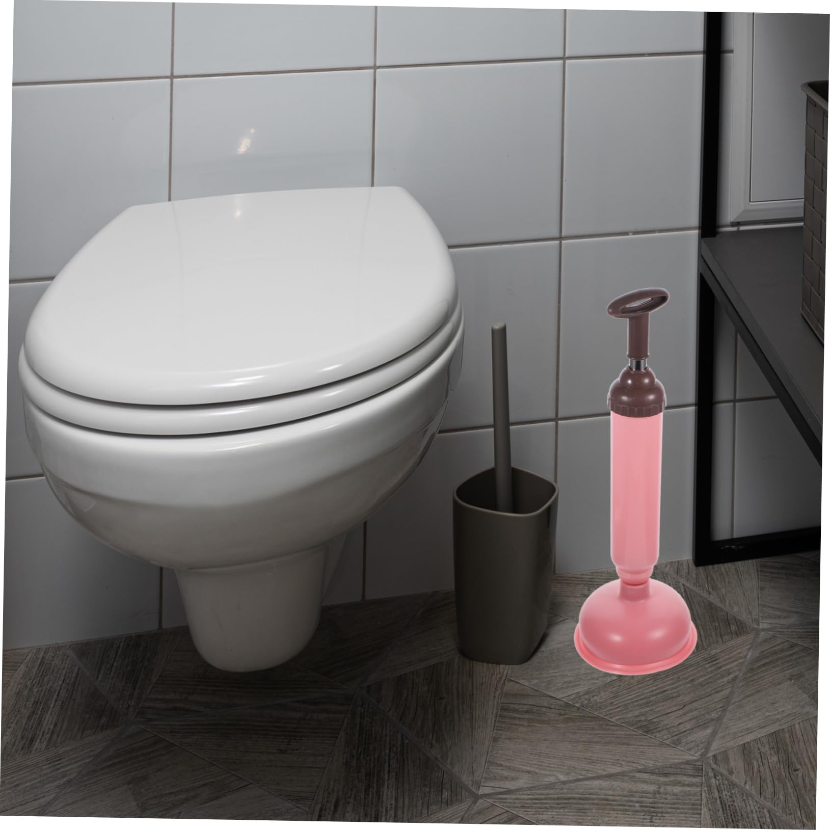 Émbolo de Succión Fuerte para Inodoro y Cocina, Pvc Acero Inoxidable Rosa | Desatascador de Alcantarillado, 1 Pieza, Limpieza Doméstica, Uso en Baño y Cocina, Fácil de Limpiar