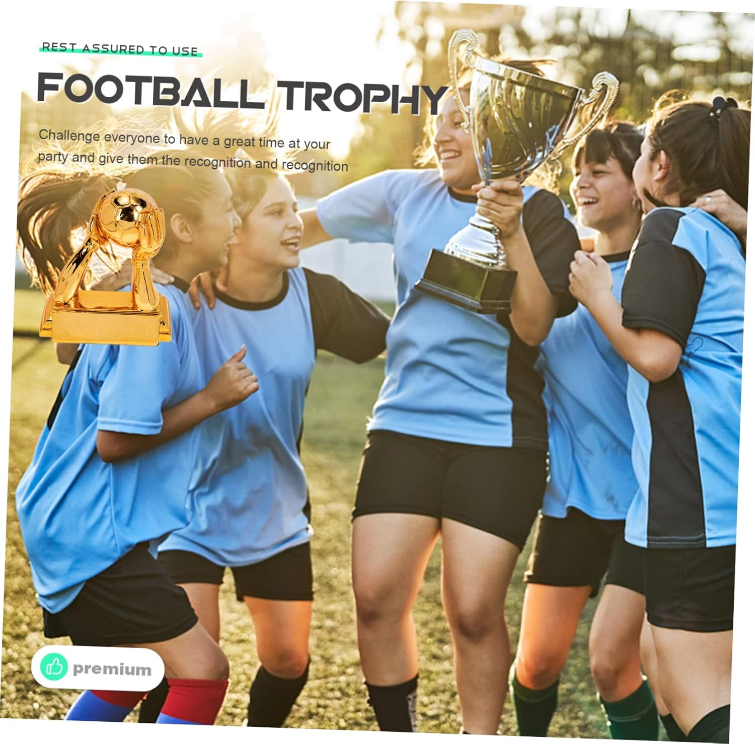 Soccer Trophy Resin Decorative Trophy Adornment for Boys and Girls Sign