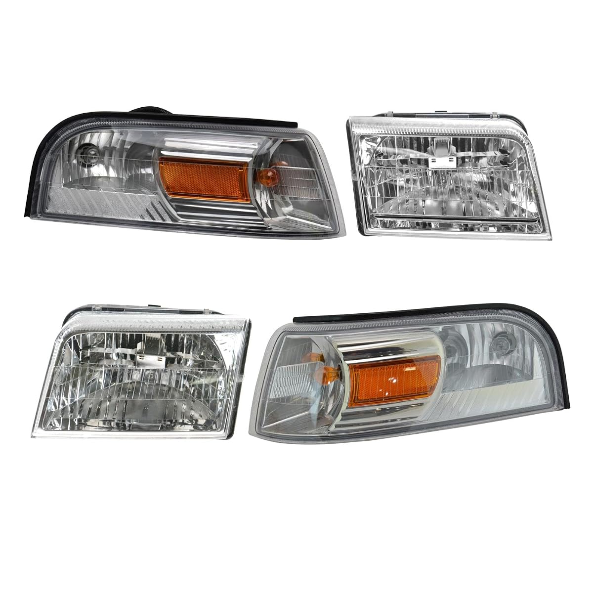 TRQ Headlight and Corner Light Kit for 2006-2011 Mercury Grand Marquis, Model