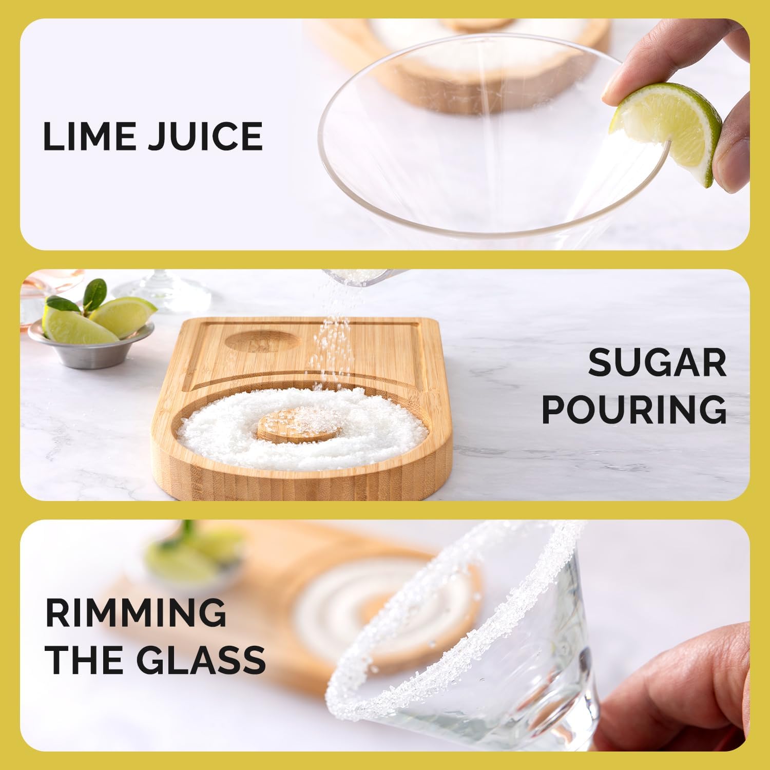 Margarita Salt Rimmer Set, Tajin Rim, Cocktail Rimmer, 4.7" Glasses