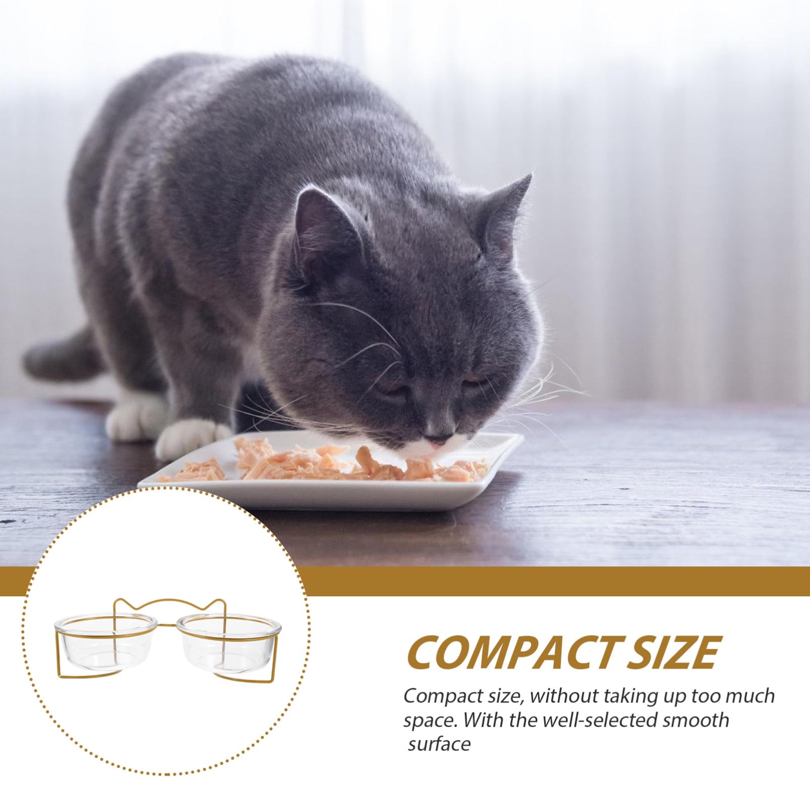 Kisangel Gamelle Surélevée pour Animaux De Compagnie Inclinée Verre pour Chat Et Chien Double Gamelle Haute pour Nourriture Et Eau