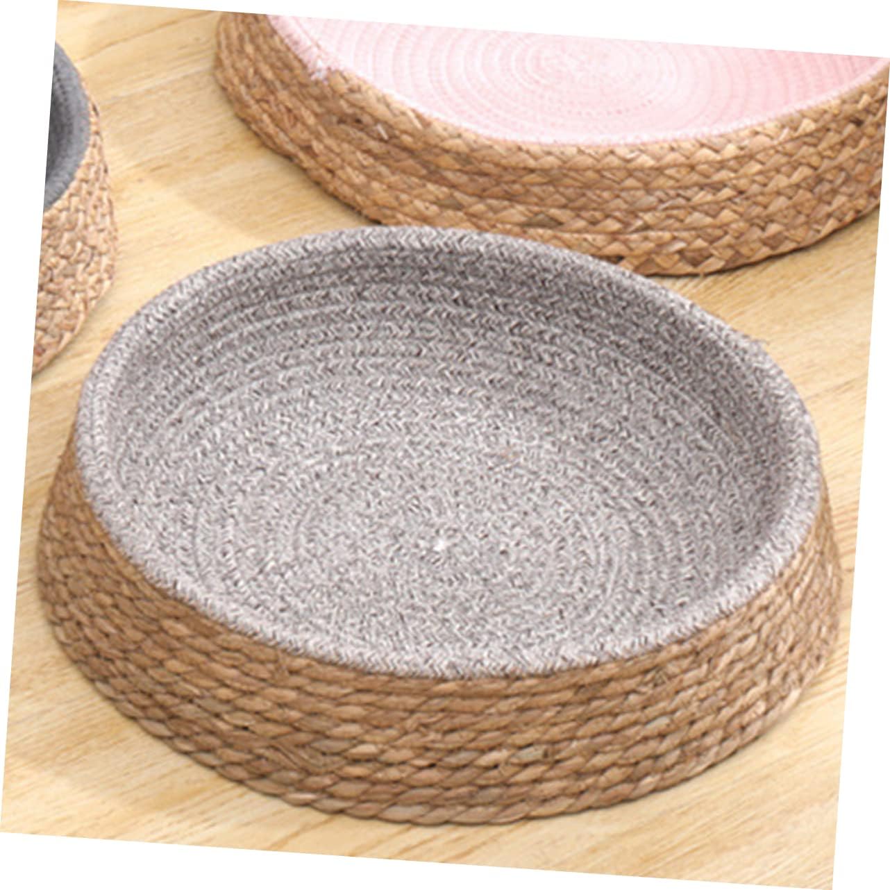 Rattan Cat Bed Round Dog Beds Pet Supply Breathable Pet Cushion Easy to Carry Durable Craftsmanship