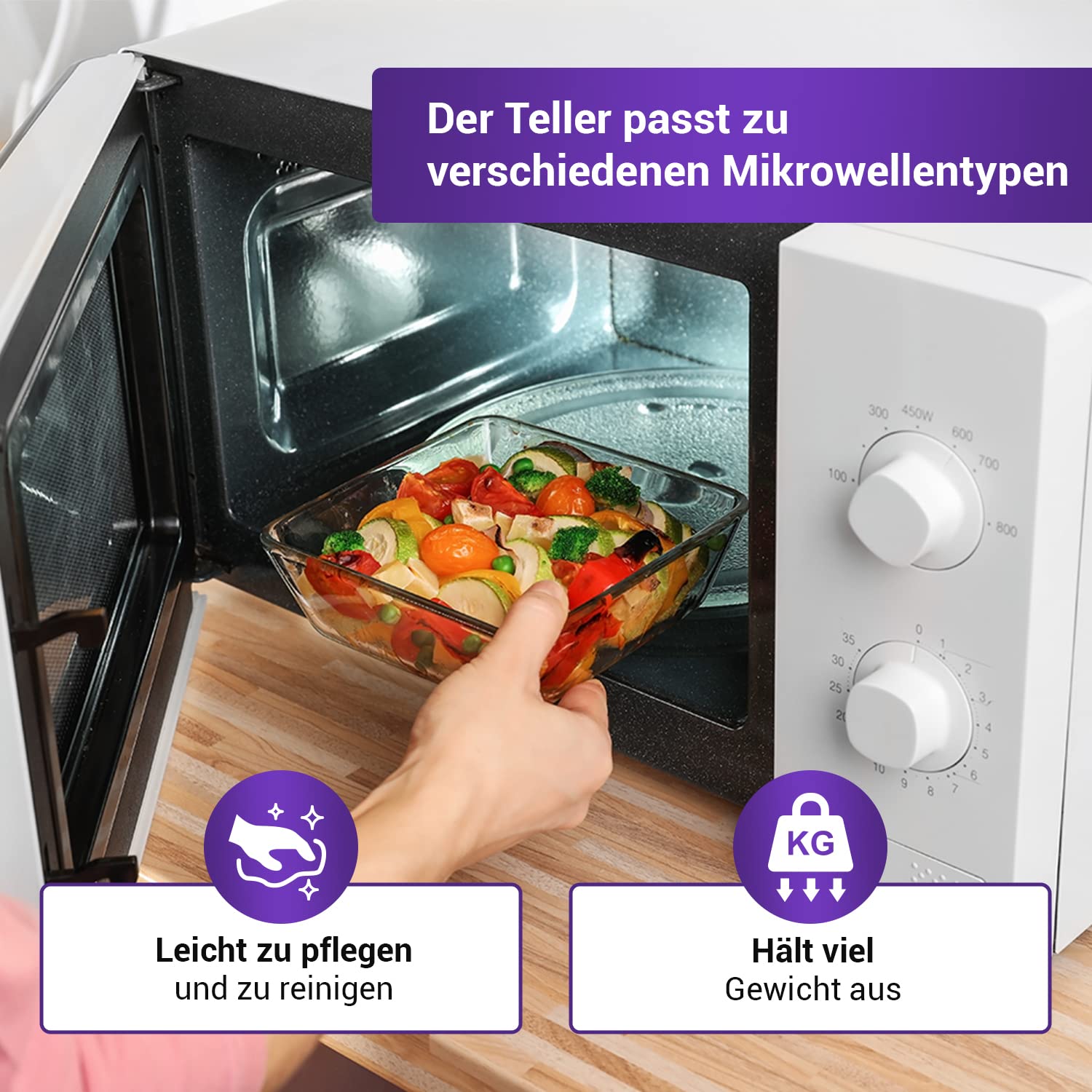 Piatto girevole per forno a microonde Bosch 11002491 Ø 255 mm, piatto girevole di ricambio per forno a microonde, piatto in vetro universale