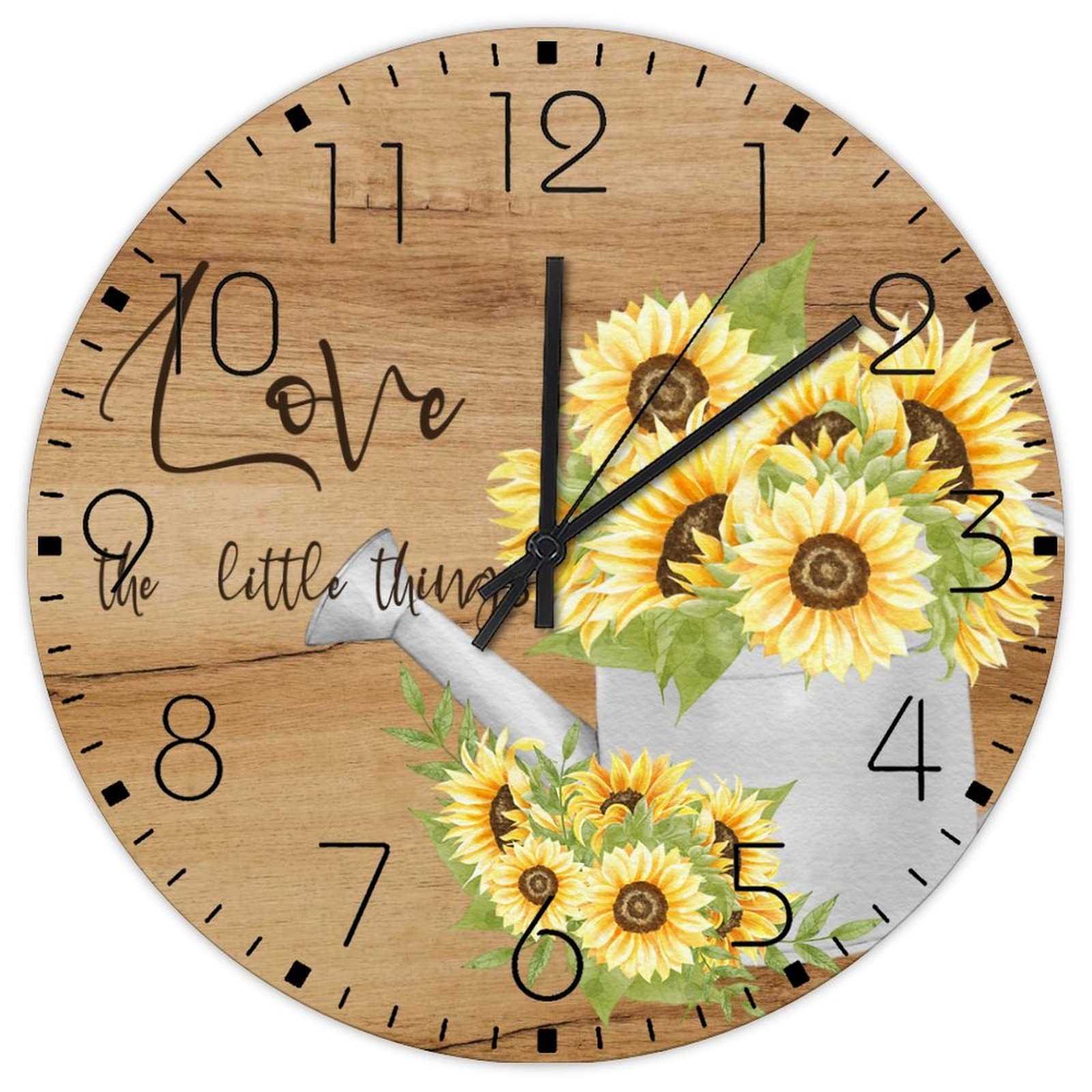 Horloge murale en bois vintage de 38 cm pour sublimer votre salle de bain